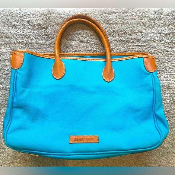 Dooney & Bourke Blue Double Handle Tote Bag Purse - Picture 1 of 14